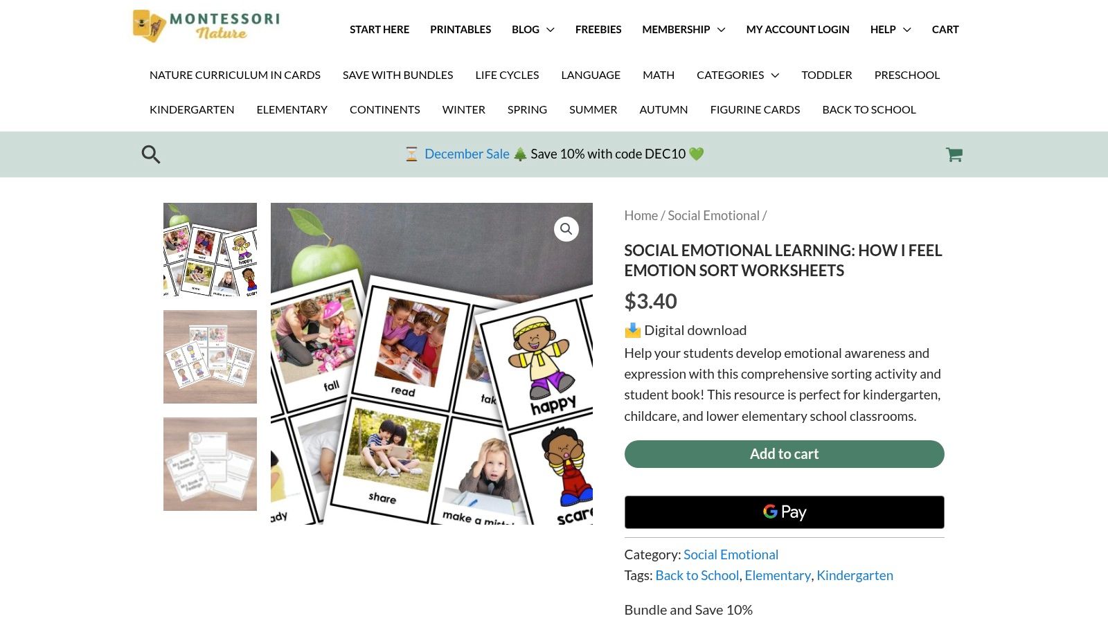 Montessori Nature Printables