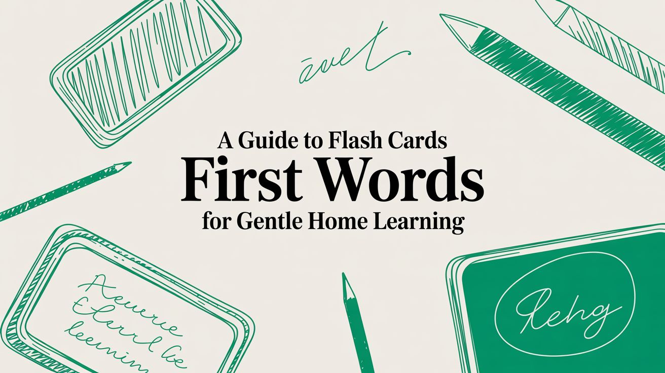 A Guide to Flash Cards First Words for Gentle Home Learning
